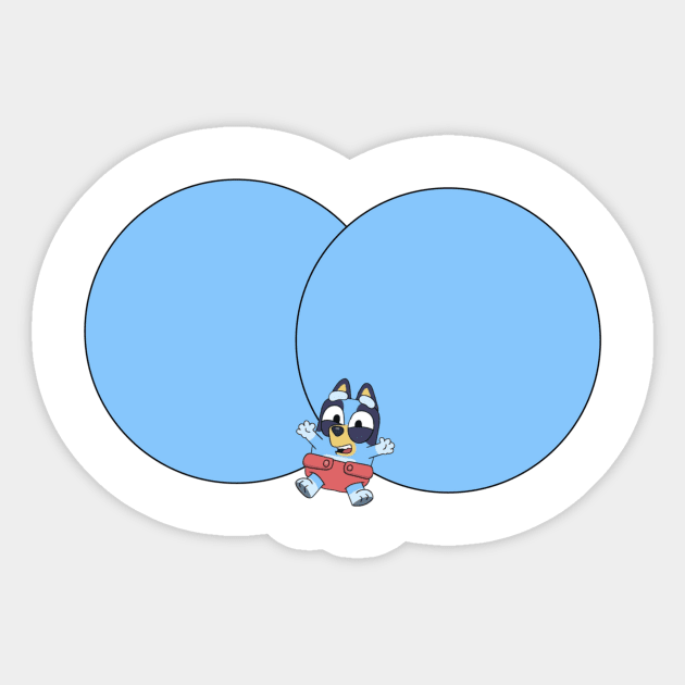 Baby Bluey Heeler Gets Butt Fat Sticker by ExpresYourself